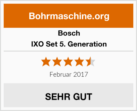 Bosch IXO Set 5. Generation Test