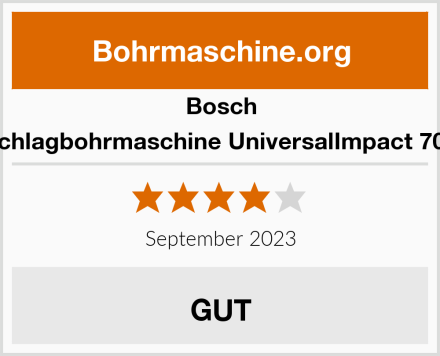 Bosch Schlagbohrmaschine UniversalImpact 700 Test