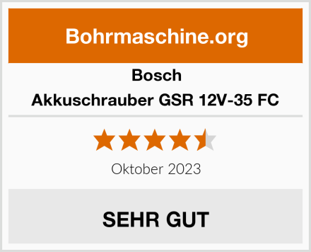 Bosch Akkuschrauber GSR 12V-35 FC Test