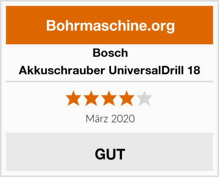 Bosch Akkuschrauber UniversalDrill 18 Test