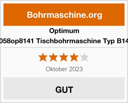 Optimum 058op8141 Tischbohrmaschine Typ B14 Test