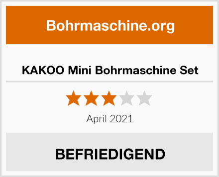  KAKOO Mini Bohrmaschine Set Test