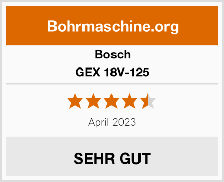 Bosch GEX 18V-125 Test
