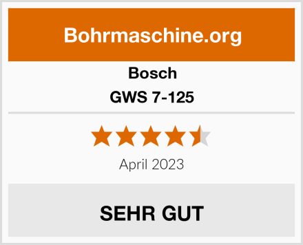 Bosch GWS 7-125 Test